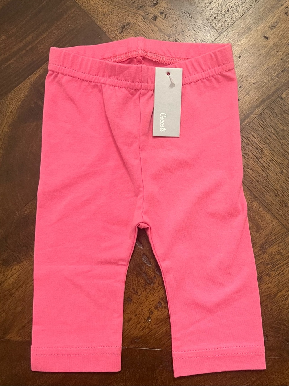 Coccoli Pink Cotton Baby Girls Leggings